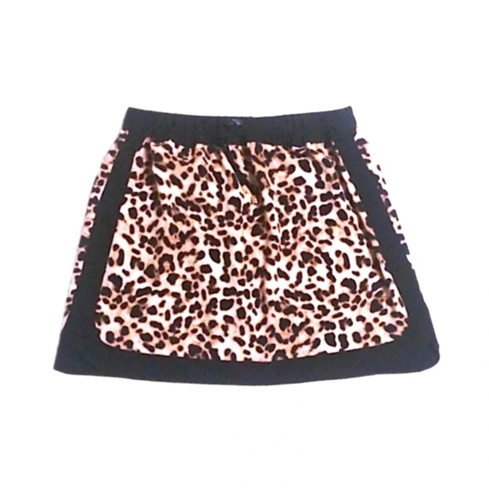 Vince Camuto Womens Animal Print Drawstring Elastic Waist Mini Skirt Size Large - Picture 6 of 6